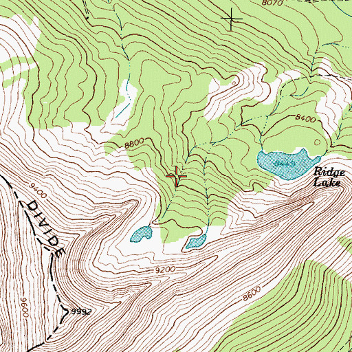 Topographic Map of Jackson/Miner Creek Mine, MT