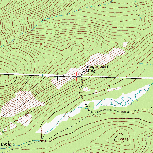 Topographic Map of Slag-A-Melt Mine, MT