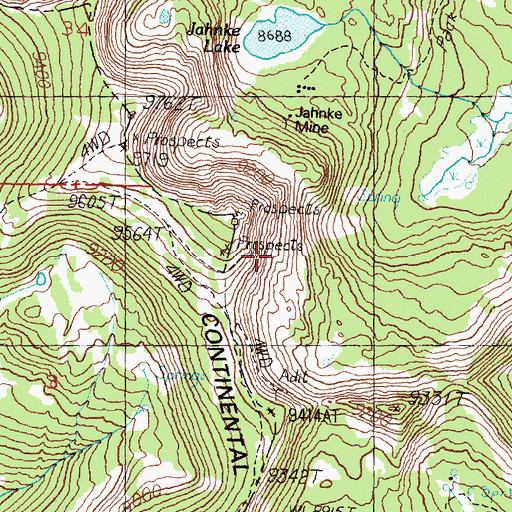Topographic Map of HRS Claim Mine, MT