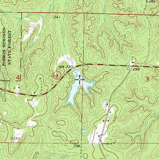 Topographic Map of Pace Lake, AR