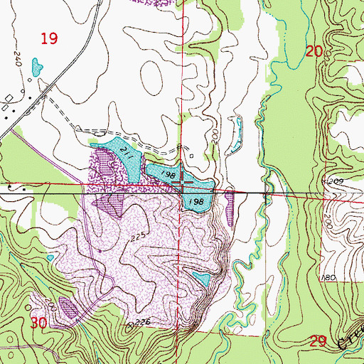 Topographic Map of Garner Lake Number One, AR