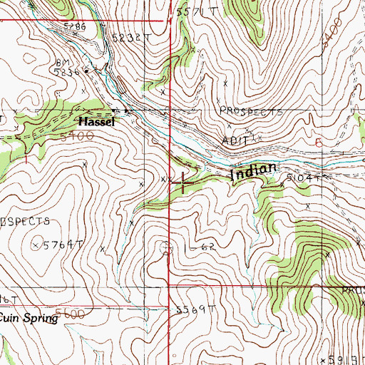Topographic Map of NW SW Section 6 Mine, MT