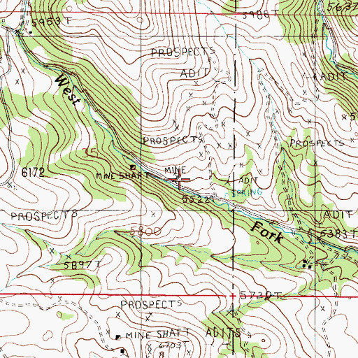 Topographic Map of NE NE Section 35 Mine, MT