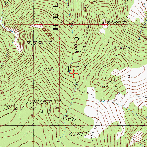 Topographic Map of SW NW Section 3 Mine, MT