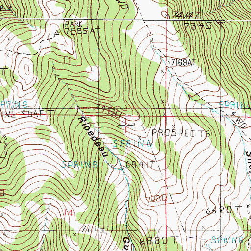 Topographic Map of NE NE Section 14 Mine, MT