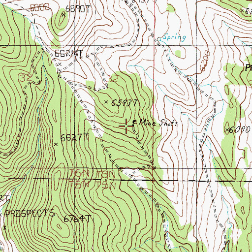 Topographic Map of Quartzite Mine, MT