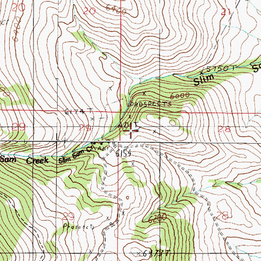 Topographic Map of Gold Bug Mine, MT