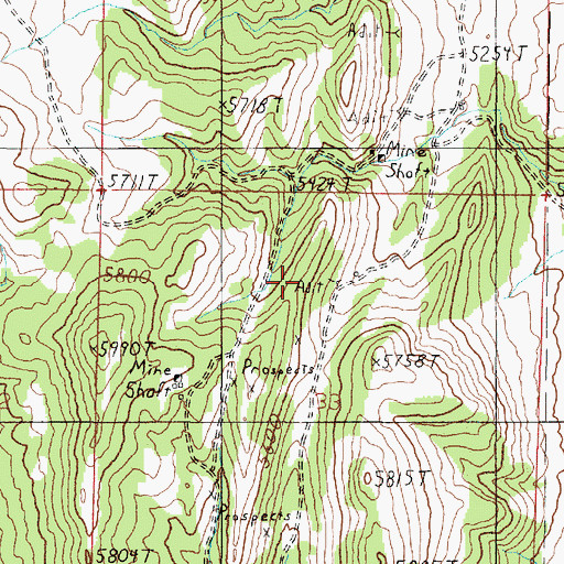 Topographic Map of NE NW Section 33 Mine, MT