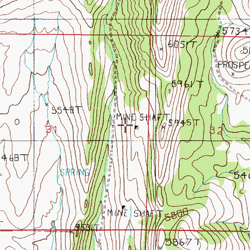 Topographic Map of SE NE Section 31 Mine, MT