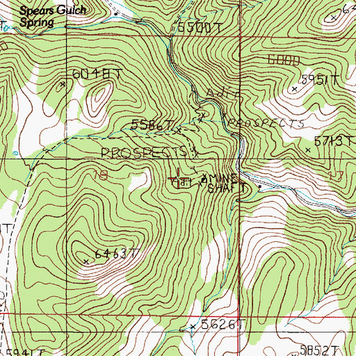 Topographic Map of SE NE Section 18 Mine, MT