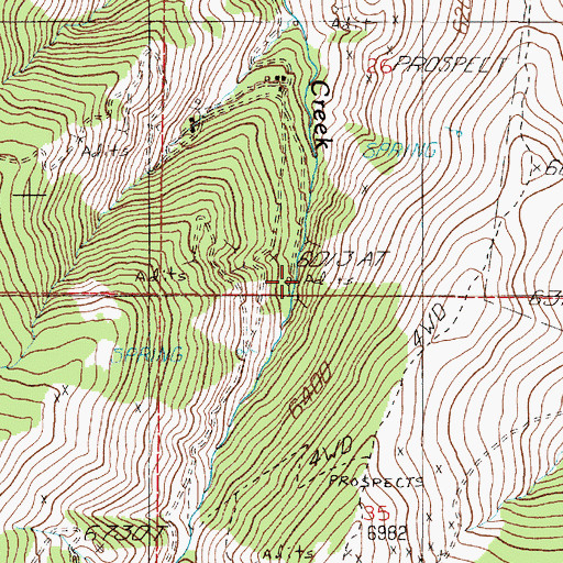 Topographic Map of Sunrise Mine, MT