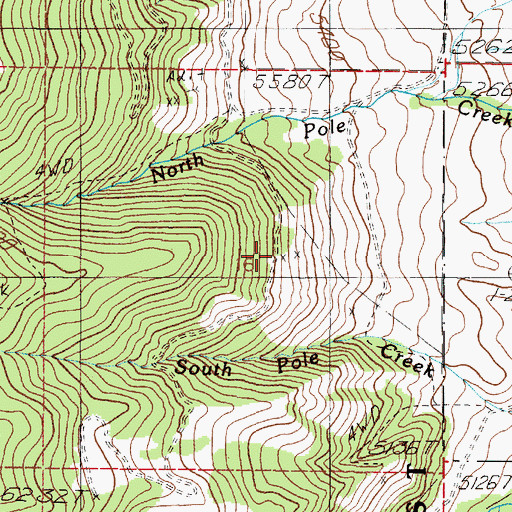Topographic Map of SW NE Section 16 Mine, MT