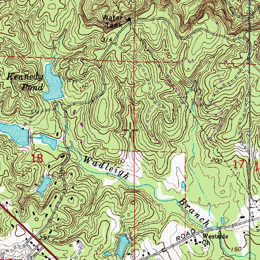 Topographic Map of Arkansas Noname 85 Dam, AR