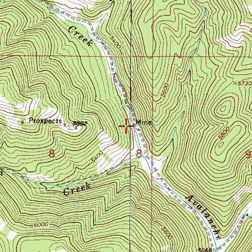 Topographic Map of Thompson Creek Mine, MT