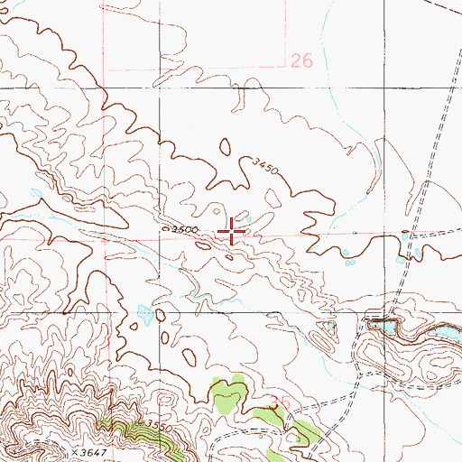 Topographic Map of B59-26-1 Mine, MT