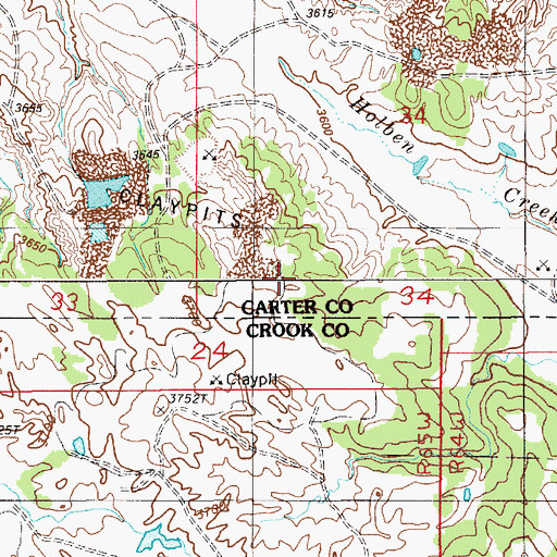 Topographic Map of B58-34-2, MT