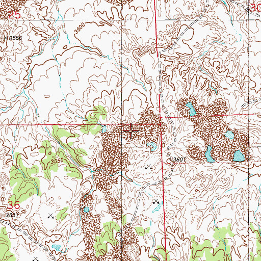 Topographic Map of A58-36-9 Mine, MT