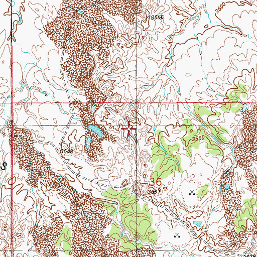 Topographic Map of A58-36-15 Mine, MT