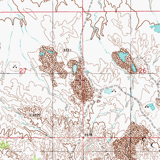 Topographic Map of B58-27-1 Mine, MT