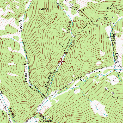 Topographic Map of Vilipa Mine, MT
