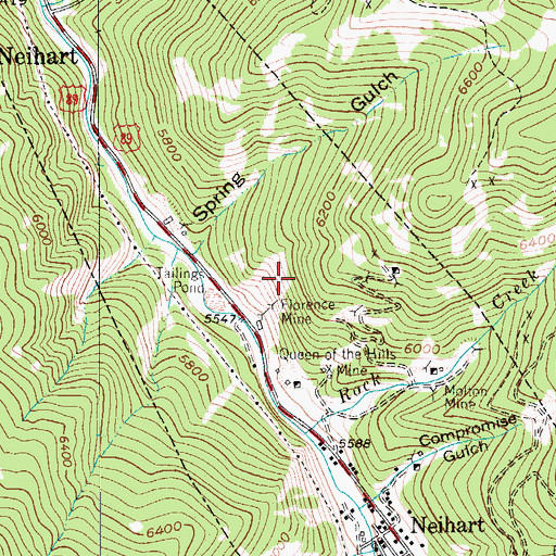 Topographic Map of Florence Mine, MT