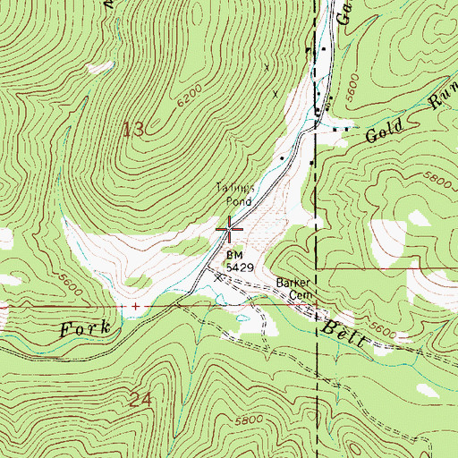 Topographic Map of Block P Tailings, MT