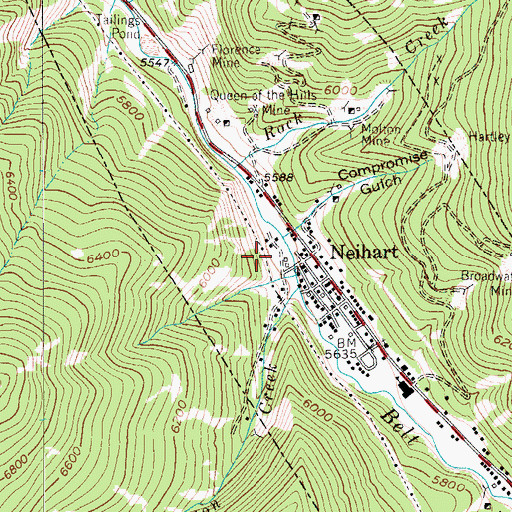 Topographic Map of Silver King Mine, MT