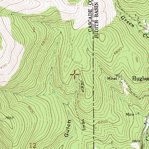 Topographic Map of Fairplay Mine, MT
