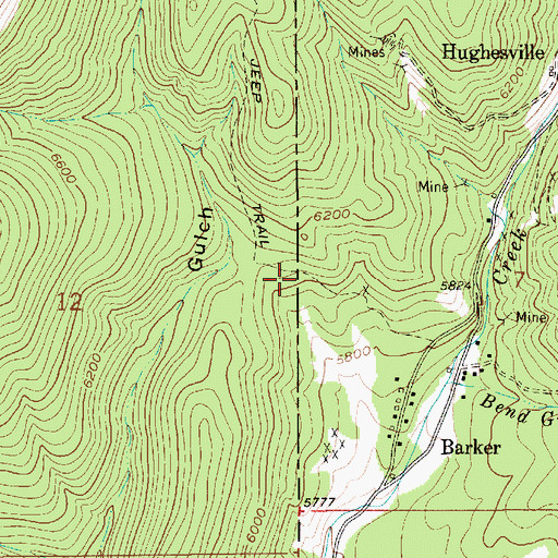Topographic Map of McKay Mine, MT