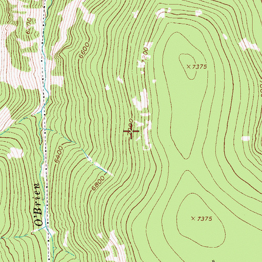 Topographic Map of Dickens Mine, MT