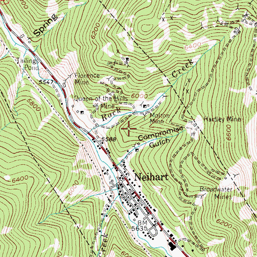 Topographic Map of Compromise Mine, MT