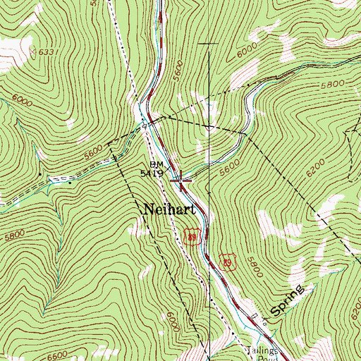 Topographic Map of Important Mill Mine, MT