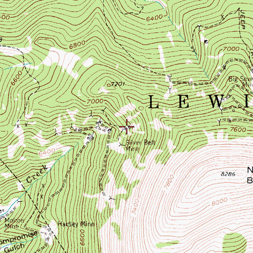 Topographic Map of Fairplay Mine, MT