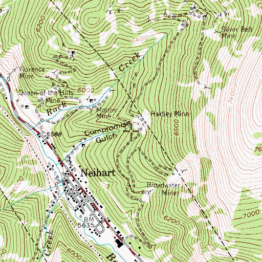 Topographic Map of Atlantus Mine, MT