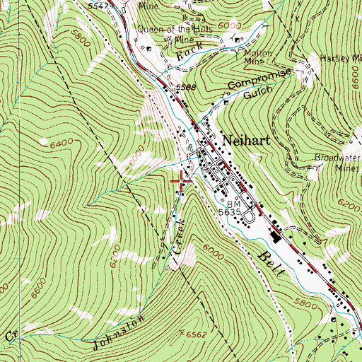 Topographic Map of Speculation Mine, MT