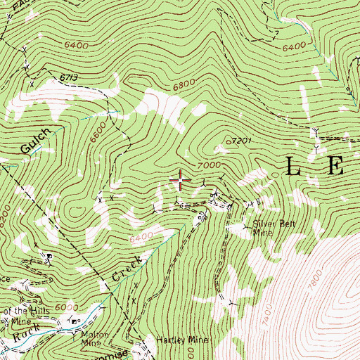 Topographic Map of Upper Champion Mine, MT