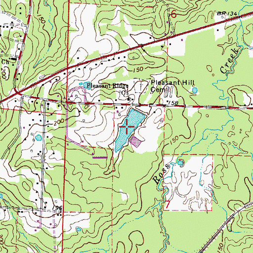 Topographic Map of Lake Darby, AR
