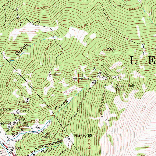 Topographic Map of Lower Champion Mine, MT