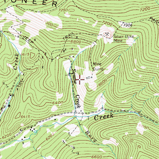Topographic Map of Silver Dyke Millsite, MT