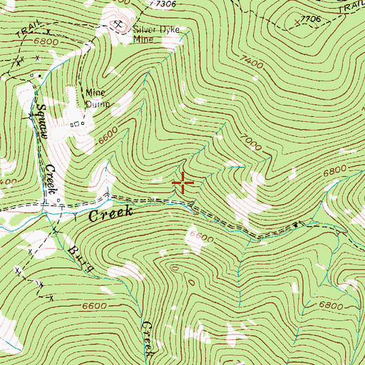 Topographic Map of Mattie Mine, MT