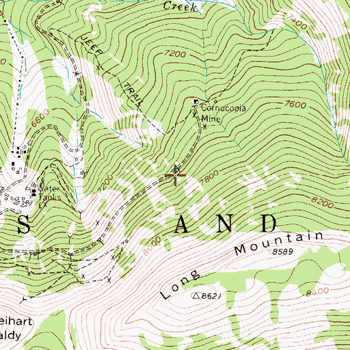 Topographic Map of Ontario Mine, MT