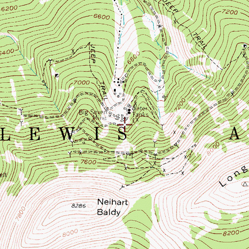 Topographic Map of Upper Rebellion Mine, MT