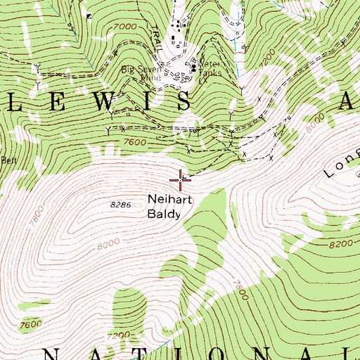 Topographic Map of Jennie Whipple Number 3 Mine, MT