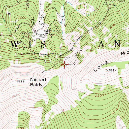 Topographic Map of Big Snowy Number 4 Mine, MT