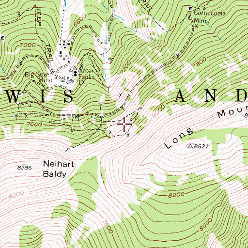 Topographic Map of Ripple Number 3 Mine, MT
