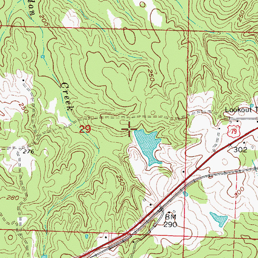 Topographic Map of Lake Landers Dam, AR