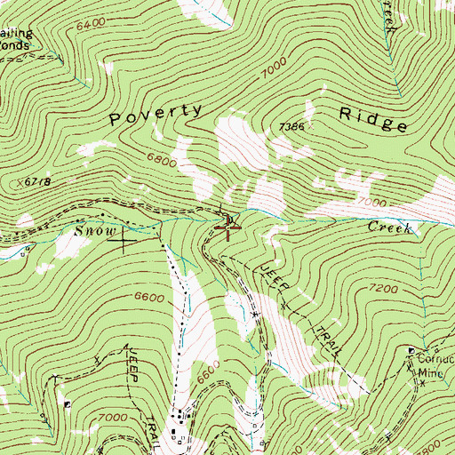 Topographic Map of Upper Lexington Number 2 Mine, MT