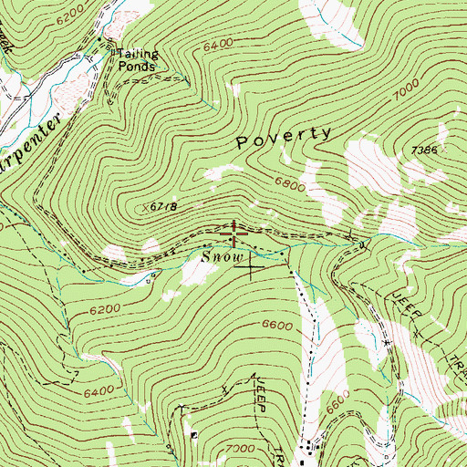 Topographic Map of White Elephant Number 1 Mine, MT