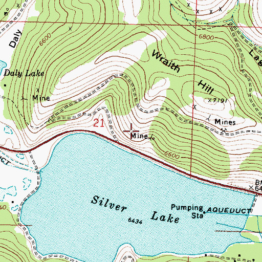 Topographic Map of Old Bonanza Mine, MT