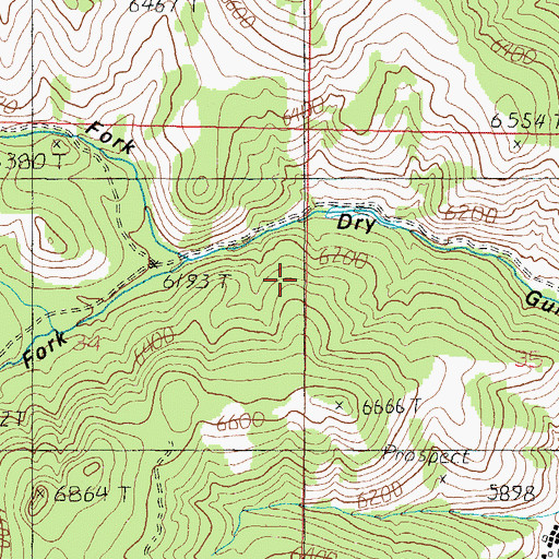 Topographic Map of SE SE Section 32 Mine, MT